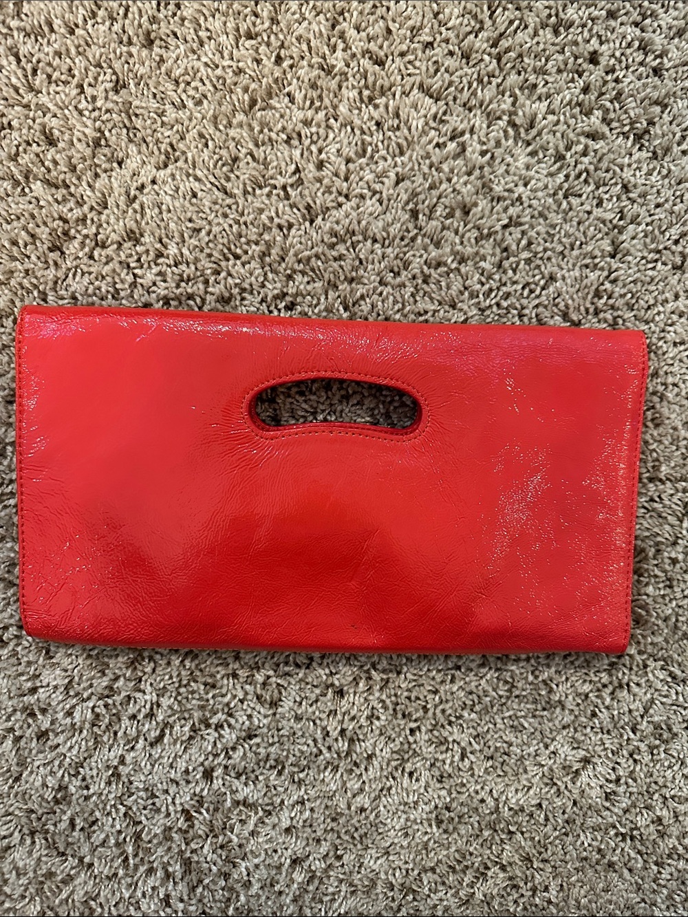 HOBO Red Patent Leather Cutout Handle Clutch - Picture 9 of 9